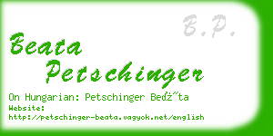 beata petschinger business card